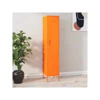 armoire à casiers orange 35x46x180 cm acier