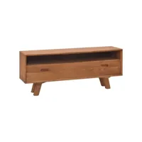 meuble tv  banc tv armoire de rangement 110x30x45 cm bois de teck massif meuble pro frco30477