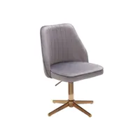 finebuy chaise de bureau design velours chaise pivotante avec dossier  chaise coque 120 kg réglable en hauteur  chaise de travail sans roulettes  chaise bureau bureau à domicile rotatif