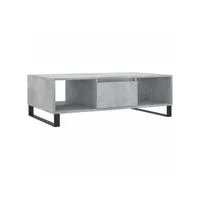 table de salon gris béton 104x60x35 cm bois d'ingénierie
