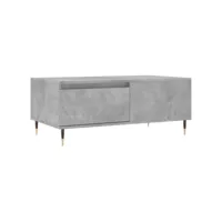 table de salon gris béton 90x50x36,5 cm bois d'ingénierie