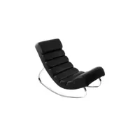 rocking chair design noir et acier chromé taylor