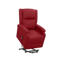 fauteuil inclinable  fauteuil de relaxation rouge bordeaux tissu meuble pro frco90964