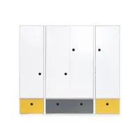 armoire 4 p colorflex n yellow- s grey