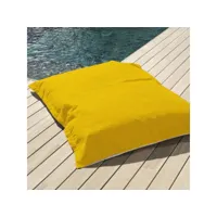 pouf géant xxl déhoussable, flottant pour piscine, deco arts jaune miel bbf04
