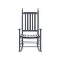 chaise de jardin, chaise à bascule avec siège incurvé gris bois de peuplier togp66608