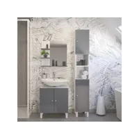 meuble de salle de bain 60 cm lavabo armoire de rangement meuble lavabo evier meubles, gris