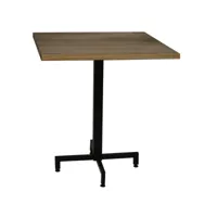 table bistrot icub pied central plateau carré – 30mm – 70x70x75cm noir pc-002-70ng + tab-pcc 707030 ev