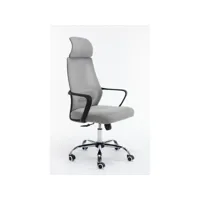 eliass - fauteuil de bureau ergonomique - hauteur ajustable - avec accoudoirs - chaise de bureau télétravail - gris