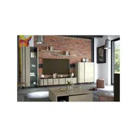 yuma - ensemble salon meuble tv + vitrine + meuble d'appoint
