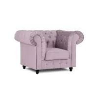fauteuil chesterfield en velours lilas - wilston chest-vel-vio-1