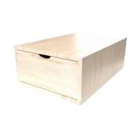 cube de rangement bois 75x50 cm + tiroir  vernis naturel cube75t-v
