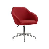 chaise de bureau pivotante  fauteuil de bureau ergonomique rouge bordeaux tissu meuble pro frco42554
