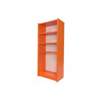 étagère bibliothèque bois  orange etabib-o