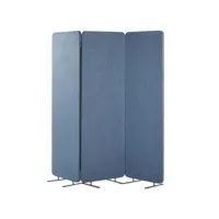 séparateur acoustique 3 panneaux 184 x 184 cm bleu standi 302585