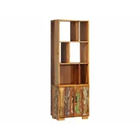 étagère armoire meuble design bibliothèque 180 cm bois de récupération solide helloshop26 2702066par2