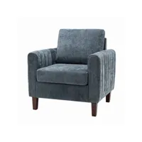 fauteuils salon, fauteuil moderne en tissu tapissé fauteuil baril de loisir du milieu du siècle fauteuil de lecture confortable, fauteuil club pour salon chambre, bleu