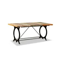 table de salon salle à manger design bois de récupération massif 180 cm helloshop26 0902185
