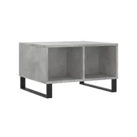 table de salon gris béton 60x50x36,5 cm bois d'ingénierie