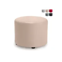 pouf repose-pieds cylindre moderne similicuir ø 50cm salon salle d'attente ahd amazing home design