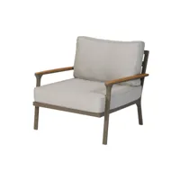 fauteuil à l'extérieur - aluminium - champagne - 82x89x75 - exotan - orlando