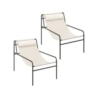 giantex chaise longue de terrasse avec appui-tête amovible-tissu textilène respirant et cadre métallique-barres de soutien renforcées beige