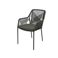 chaise de jardin séville gris - jardideco