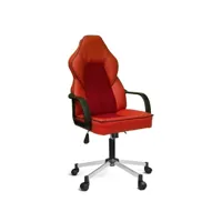fauteuil de bureau gaming rouge lydia 51x52x h73 cm