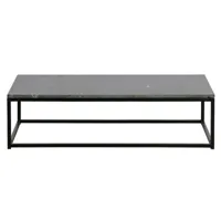 mellow - table basse en métal et marbre 120x60cm - couleur - noir