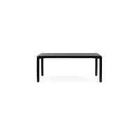 table de repas rectangulaire frêne noir - teulat atlas - l 180 x l 100 x h 75 cm - neuf