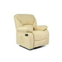 ecode fauteuil de massage relax monaco, 10 vibromoteurs à ondulation, inclinable à 160 °, fonction chauffage, programmes automatiques, a ++, eco-8590 b (beige)