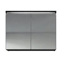 meuble a miroir paso 80 x 60 cm noir - miroir armoire miroir salle de bains verre armoire de rangement