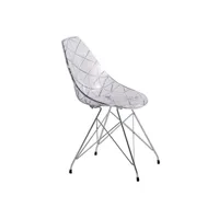 chaise en plexiglas et métal prisma - pied chromé - transparent mp-2078_2156119lc