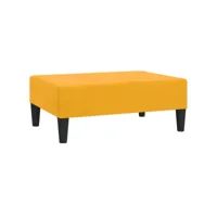 repose-pied, tabouret pouf, tabouret bas jaune 78x56x32 cm velours lqf48580 meuble pro