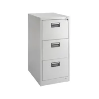 armoire de bureau verrouillable étagère meuble 3 tiroirs gris helloshop26 08_0000375