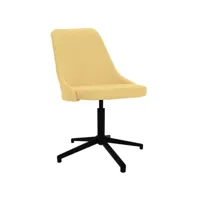 chaise de bureau pivotante  fauteuil de bureau ergonomique jaune tissu meuble pro frco47964