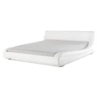 lit japonais en cuir blanc à eau 160 x 200 cm avignon 96600