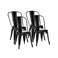 giantex lot de 4 chaises de salle à manger et de cuisine style industriel chaise cantilever avec cadre asier 45 x 52 x 85cm