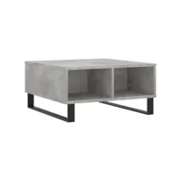table de salon gris béton 60x60x30 cm bois d'ingénierie