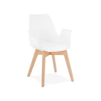 chaise avec accoudoirs 'mistral' blanche style scandinave chaise avec accoudoirs 'mistral' blanche style scandinave