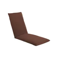 transat chaise longue bain de soleil lit de jardin terrasse meuble d'extérieur pliable tissu oxford marron helloshop26 02_0012889
