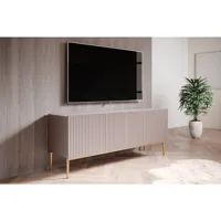 bobochic meuble tv 150 cm kasha pieds or rose
