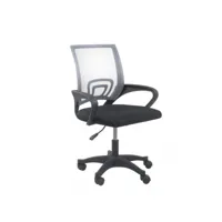 carise - fauteuil de bureau ergonomique - hauteur ajustable - avec accoudoirs - chaise de bureau pivotante - gris