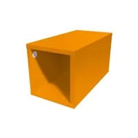 cube de rangement bois 25x50 cm 25x50 orange cube25-o