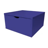 cube de rangement bois 50x50 cm + tiroir  bleu foncé cube50t-df