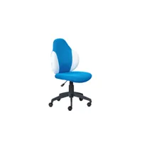 chaise de bureau avec roulettes jessi bleu et blanc mesh tissu respirant