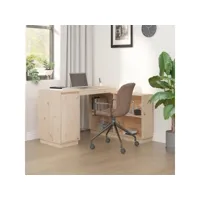 bureau - bureau informatique table d'ordinateur - 110x50x75 cm bois massif de pin meuble pro frco97624
