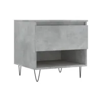 table de salon gris béton 50x46x50 cm bois d'ingénierie