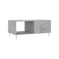 table de salon gris béton 90x50x40 cm bois d'ingénierie