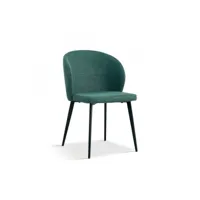 chaise revêtement tissu pour salle à manger coloris vert. collection hardin